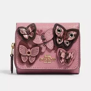 NWT Rare Coach butterfly (butterflies) applique wallet